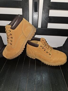 Mountain Gear Ankle High Work Boots - Wheat Brown - Sz 5.5Y/7W (330132-19B)